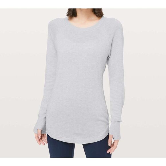 Lululemon Hello Aloe Pullover Sweater Grey Medium - Picture 1 of 9